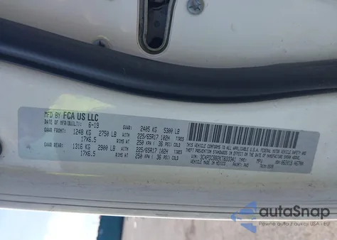 2019 Dodge Journey Se z USA, uszkodzony, nr VIN 3C4PDCBB2KT833341